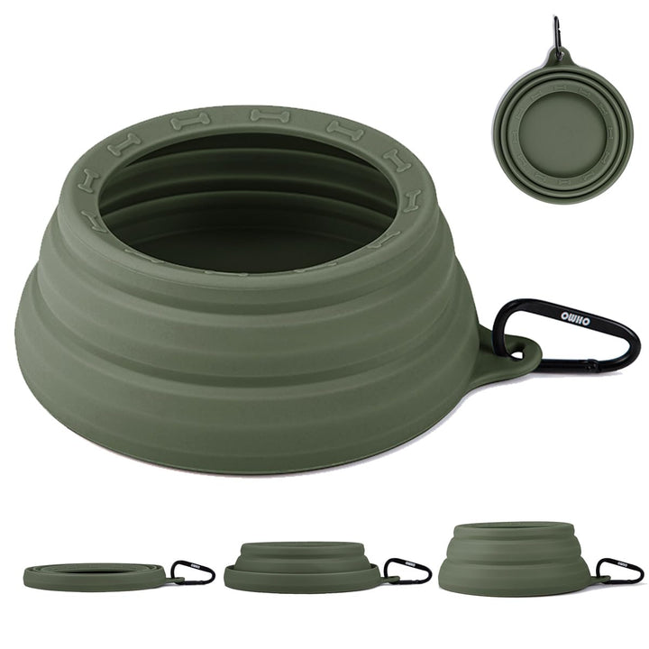 No-Spill Collapsible Travel Dog Bowl