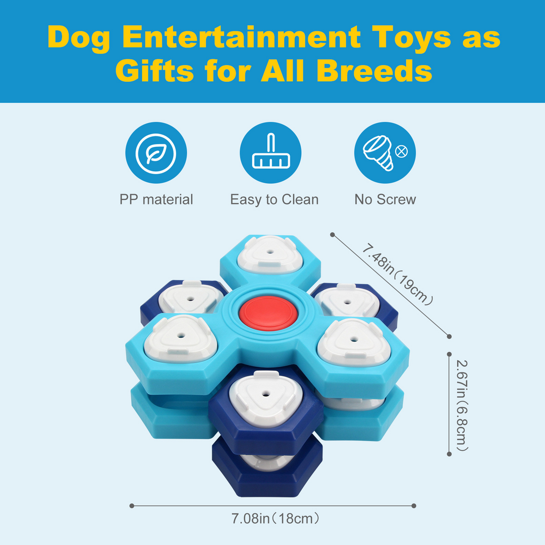 Interactive Dog Treat Puzzle Toy – Slow Feeder &amp; Food Dispensing Game