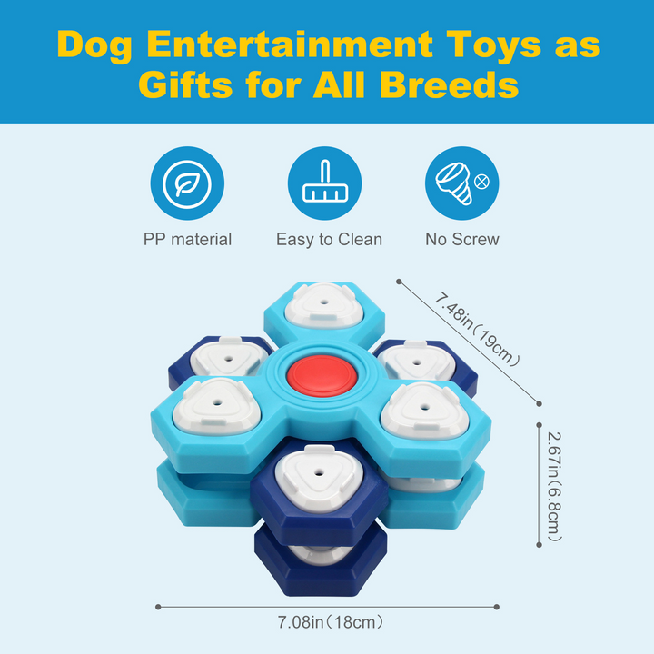 Interactive Dog Treat Puzzle Toy – Slow Feeder &amp; Food Dispensing Game