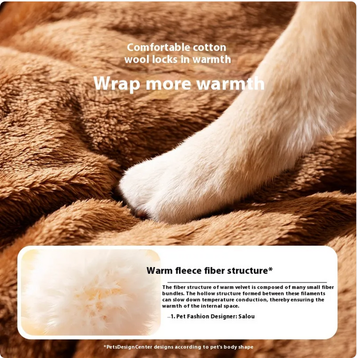 Self-Warming Plush Dog Bed