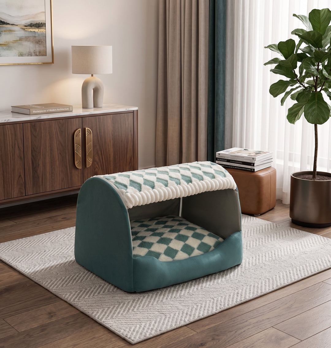 Self-Warming Plush Dog Bed