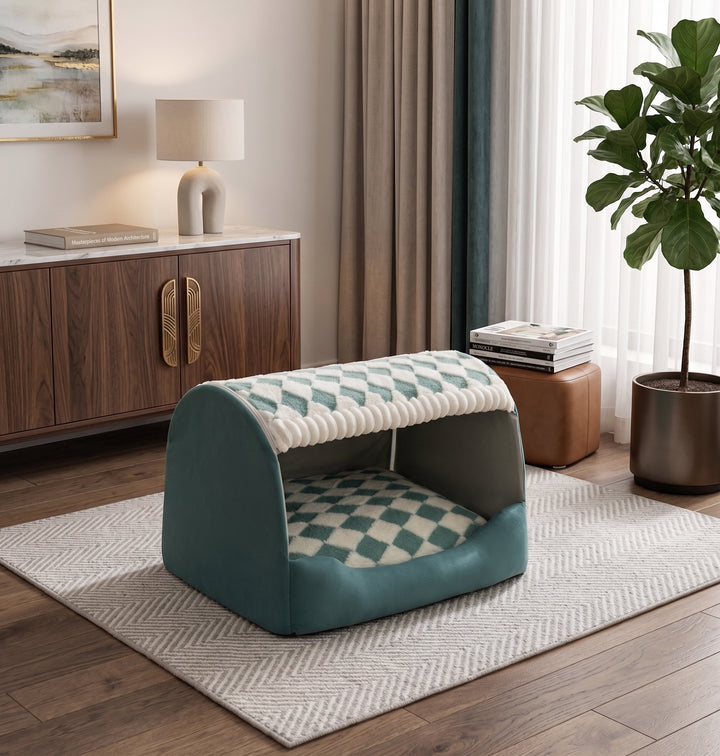 Self-Warming Plush Dog Bed