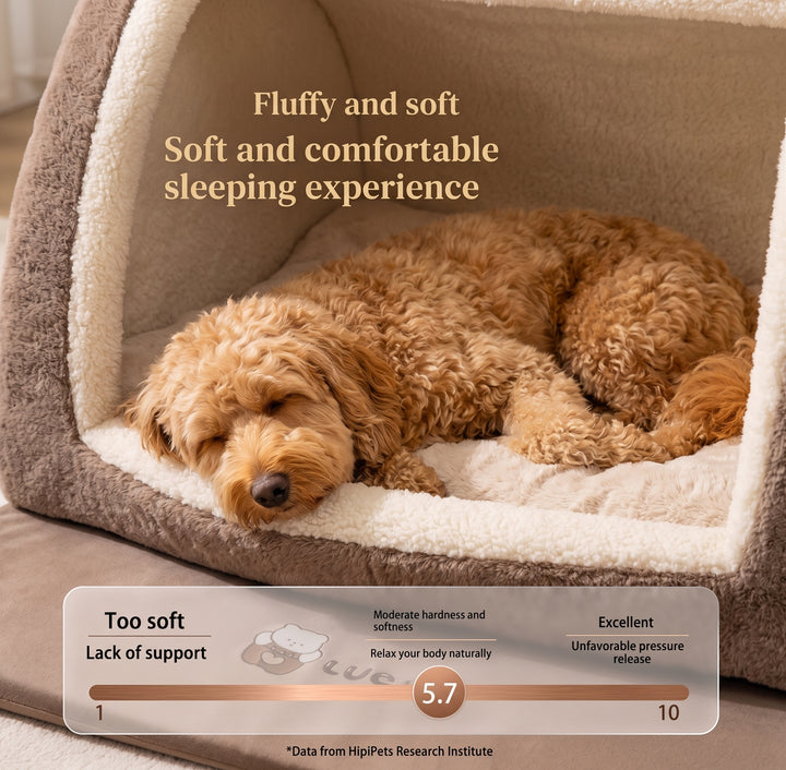 Self-Warming Plush Dog Bed