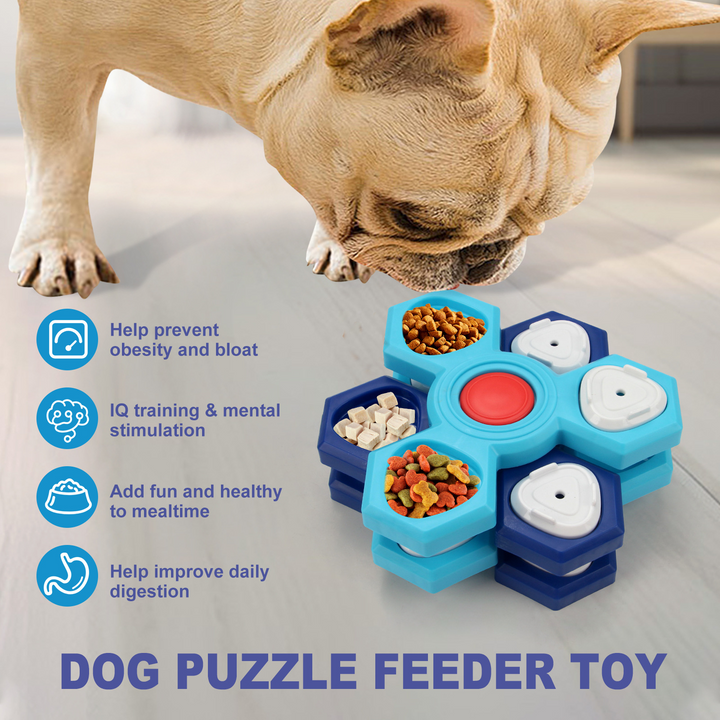 Interactive Dog Treat Puzzle Toy – Slow Feeder &amp; Food Dispensing Game