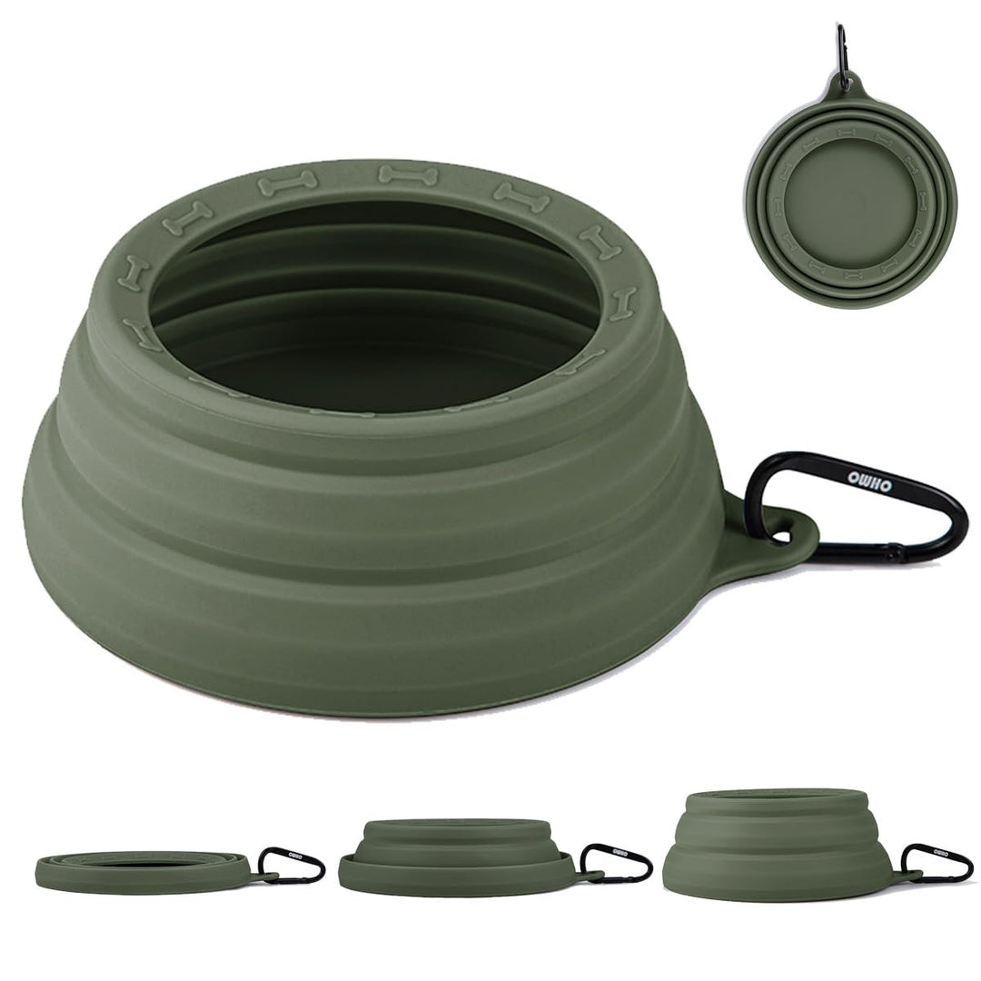 No-Spill Collapsible Travel Dog Bowl